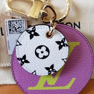 Louis Vuitton Accessories - LV Monogram Giant Bag Charm Key Holder Lilac Green Louis Vuitton Accessories - LV Monogram Giant Bag Charm Key Holder Lilac Green